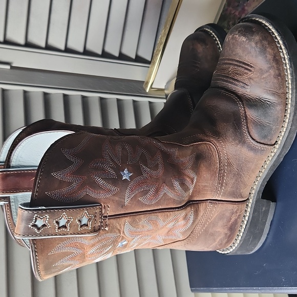 Ariat Driftwood Probaby Performance Boots Round Toe Brown - Picture 3 of 16